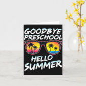 Goodbye Preschool Graduation Tee Teachers Kids Hel カード (黄色い花)