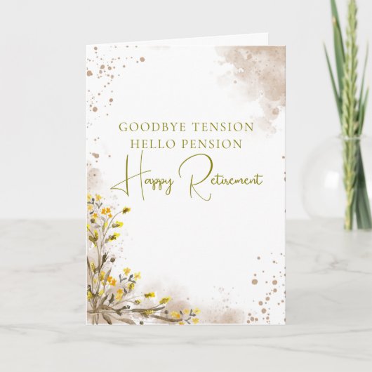 Goodbye Tension Hello Pension Elegant Retirement カード (正面)