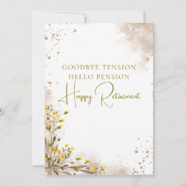 Goodbye Tension Hello Pension Elegant Retirement カード