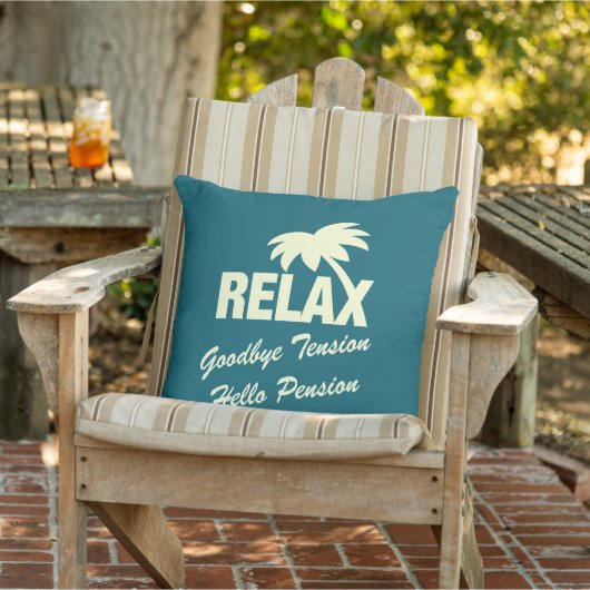 Goodbye tension hello pension funny retirement アウトドアクッション (椅子)