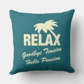 Goodbye tension hello pension funny retirement アウトドアクッション (裏面)