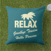 Goodbye tension hello pension funny retirement アウトドアクッション (芝生)