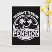 Goodbye Tension Hello Pension Relax Time Mood カード (黄色い花)