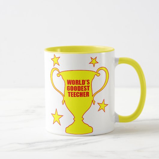 Goodest Teecher世界で最も最高のな先生-世界の マグカップ (右)
