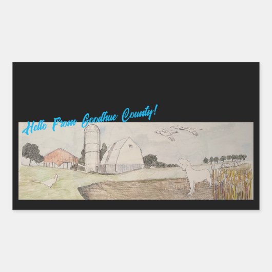 Goodhue Countyからこんにちは 長方形シール (正面)