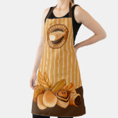 Goodies Pastry焼いた Patesry Bread Bakerのロゴ·ストライプ エプロン (インサイチュ)