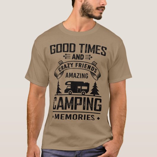 Goodimes And Crazy Friends Amazing Camping vintage Tシャツ (正面)