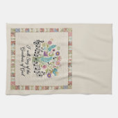 Goodness of God quilted look floral music キッチンタオル (横)