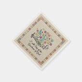 Goodness of God quilted look floral music スタンダードカクテルナプキン (角)