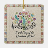 Goodness of God quilted look floral music セラミックオーナメント (裏面)