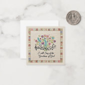 Goodness of God quilted look floral music ノートカード (正面/裏面インサイチュ)