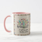 Goodness of God quilted look floral music マグカップ (左)