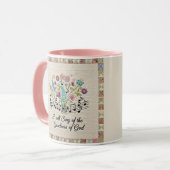 Goodness of God quilted look floral music マグカップ (正面左)
