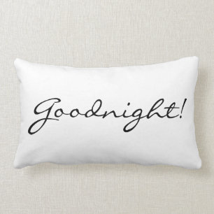 「Goodnightまたはおはよう」の枕 ランバークッション