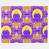 Goodnight sleepy head フリースブランケット (正面(横))