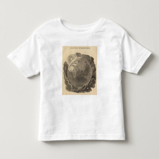 Goodrich著東半球の地図 トドラーTシャツ (正面)