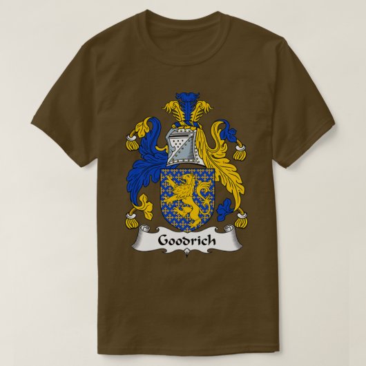 Goodrich Coat of Arms Family Crest  Tシャツ (デザイン正面)