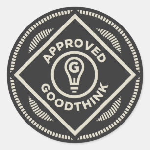 Goodthinkはステッカーを承認しました ラウンドシール