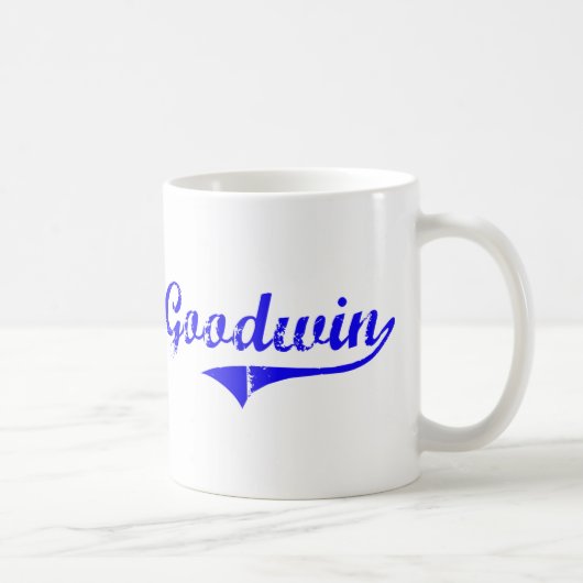 Goodwinの姓のクラシックなスタイル コーヒーマグカップ (右)