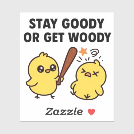 GOODYのままでいいか WOODYになっちゃうか Beak & Bonk シール (シート)