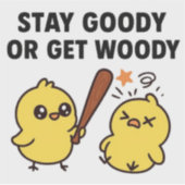 GOODYのままでいいか WOODYになっちゃうか Beak & Bonk シール (正面)
