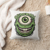 Goofball Monster Eye – Funny Creepy One-Eyed Carto クッション (ブランケット)
