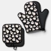 Goofy Ghosts Oven Mitt Set 鍋つかみ&鍋敷きセット (正面/裏面)