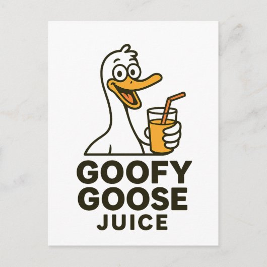 Goofy Goose Juice – Playful & Quirky Designs for F ポストカード (正面)