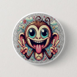 "Goofy Peace Monkey" Button 缶バッジ
