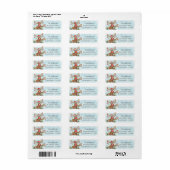 Goofy Reindeer Christmas Lights Return Address ラベル (フルシート)