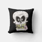 goofy skull skeleton face クッション (正面)