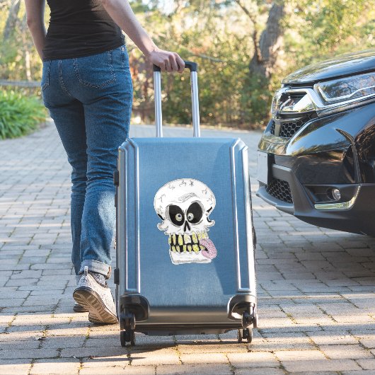 goofy skull skeleton face シール (スーツケースインサイチュ)