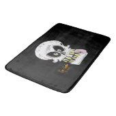 goofy skull skeleton face バスマット (アングル)