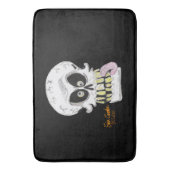 goofy skull skeleton face バスマット (正面縦)