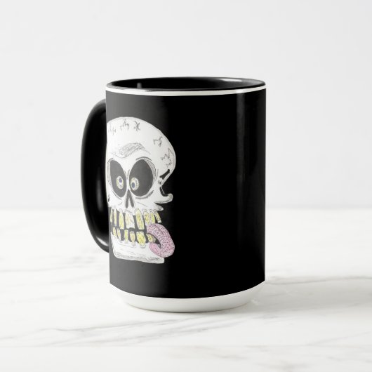 goofy skull skeleton face マグカップ (正面左)