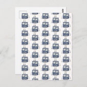 Goofy Square Blue Cartoon Guy ポストカード (正面/裏面)