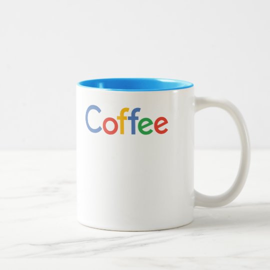Googleのフォントのマグのコーヒー ツートーンマグカップ Zazzle Co Jp