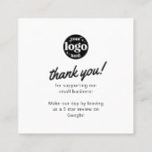 GoogleがQRコード会社のロモダンゴをレビュー スクエア名刺 (裏面)