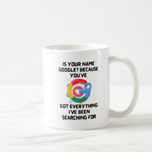 Googleって名前か?ロマンチックなテクユーモアティー コーヒーマグカップ