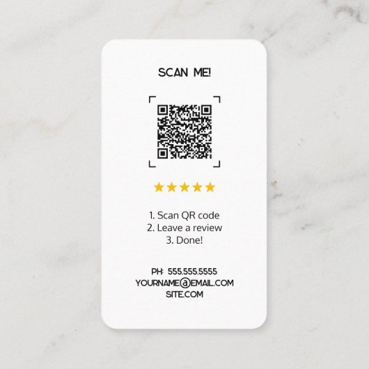 Googleのカスタムレビューカード 名刺 (裏面)