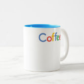 googleのフォントのマグのコーヒー ツートーンマグカップ (正面右)