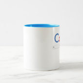 Googleのフォント2トーンのコーヒーマグ ツートーンマグカップ (中央)