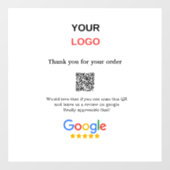 Googleのレビュー事業ロゴをスキャンして口コミを確認 ウィンドウサイン (シート)