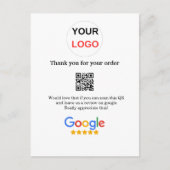 Googleのレビュー事業ロゴをスキャン QRレビュー ポストカード (正面)