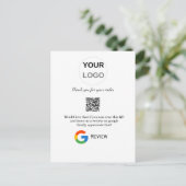 Googleのレビュー用事業ロゴをスキャン QRコードをスキャンしてレビュー ポストカード (スタンド正面)