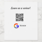 Googleのレビュー用事業ロゴ QRコードをスキャンしてレビュー ワインラベル (シングルラベル)