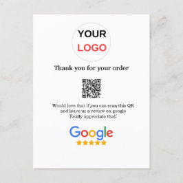 Googleの口コミ ビジネス ロゴ QRコードをスキャンしてレビュー ポストカード