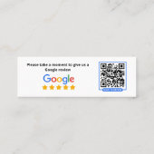 Googleビジネスレビュー コーリングカード (裏面)