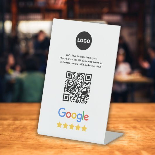 GoogleビジネスレビューQRコード 台座サイン
