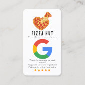 Googleピザレストランのレビューはこちら 名刺 (正面)